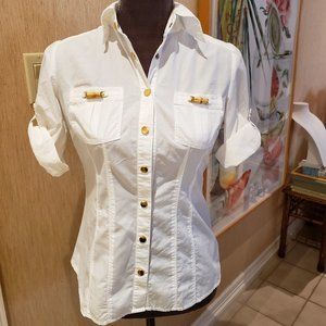 INC International Concepts White Shirt  Sz 2
